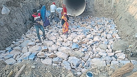 Work underway near Bhalswa lake. (Sourced)(HT_PRINT) Work underway near Bhalswa lake. (Sourced)(HT_PRINT)