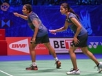 Treesa Jolly and Gayatri Gopichand Pullella (right) compete at the All England Open Badminton Championships in Birmingham. Treesa Jolly and Gayatri Gopichand Pullella (right) compete at the All England Open Badminton Championships in Birmingham.