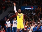 LeBron James extends his gratitude towards the crowd, who gave the 37-year-old a standing ovation. LeBron James extends his gratitude towards the crowd, who gave the 37-year-old a standing ovation. 