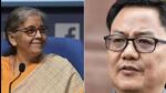 Union finance minister Nirmala Sitharaman and law and justice minister Kiren Rijiju will meet the newly elected Manipur MLAs in Imphal. (File) Union finance minister Nirmala Sitharaman and law and justice minister Kiren Rijiju will meet the newly elected Manipur MLAs in Imphal. (File)