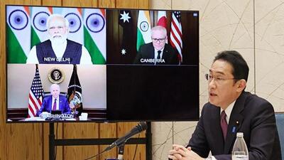 Japanese Prime Minister Fumio Kishida attends the virtual Quadrilateral Security Dialogue (Quad) with US President Joe Biden, Indian Prime Minister Narendra Modi and Australian Prime Minister Scott Morrison, in Tokyo on Thursday. (ANI)