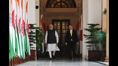 While Mr Modi refrained from directly mentioning the Ukraine conflict, Mr Kishida bluntly said Russia’s aggression had shaken the roots of the international order, and that unilateral attempts to alter the status quo were unacceptable in any part of the world. (AFP) While Mr Modi refrained from directly mentioning the Ukraine conflict, Mr Kishida bluntly said Russia’s aggression had shaken the roots of the international order, and that unilateral attempts to alter the status quo were unacceptable in any part of the world. (AFP)