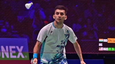 Lakshya Sen vs Viktor Axelsen, All England Open 2022 Final Live Streaming: Lakshya Sen eyes the shuttlecock, (AP)