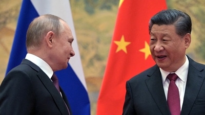Russian President Vladimir Putin and Chinese President Xi Jinping. (via Reuters)