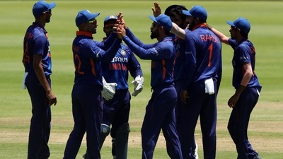 Team India players in action. (REUTERS)