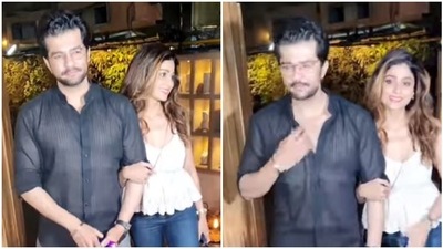 Shamita Shetty and Raqesh Bapat went out for dinner.