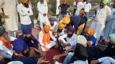 Sukhraj Singh, whose sit-in for justice entered the 95th day on Sunday, said that even after more than six years, they are waiting for justice. (HT Photo)