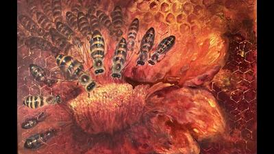 Monika Chauhan’s painting, Paraag.