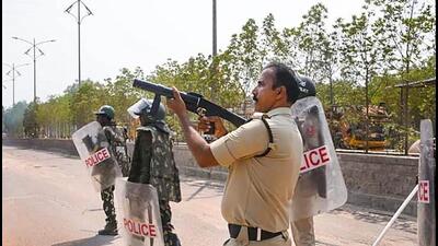 According to the police commissioner, some Bharatiya Janata Party leaders installed the statue of Shivaji at Ambedkar Circle in Bodhan town in the early hours of Sunday. (PTI) According to the police commissioner, some Bharatiya Janata Party leaders installed the statue of Shivaji at Ambedkar Circle in Bodhan town in the early hours of Sunday. (PTI)