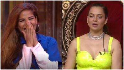 Kangana Ranaut praises Poonam Pandey on latest episode of Lock Upp. Kangana Ranaut praises Poonam Pandey on latest episode of Lock Upp.
