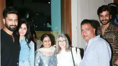Vicky Kaushal, Katrina Kaif, Veena Kaushal, Suzanne Turquotte, Sunny Kaushal and Sham Kaushal. Vicky Kaushal, Katrina Kaif, Veena Kaushal, Suzanne Turquotte, Sunny Kaushal and Sham Kaushal.