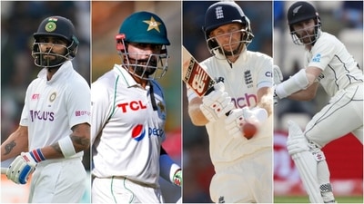 Virat Kohli, Babar Azam, Joe Root, and Kane Williamson. (AP/REUTERS) Virat Kohli, Babar Azam, Joe Root, and Kane Williamson. (AP/REUTERS)