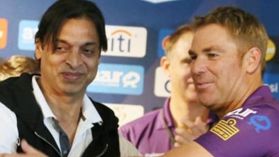 Shoaib Akhtar and Shane Warne (Twitter)
