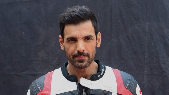 John Abraham poses during the promotion of the fitness show Shape of you.(AFP)