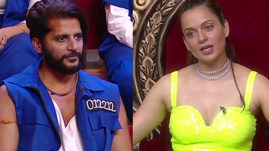 Kangana Ranaut and Kaaranvir Bohra on Saturday's episode of Lock Upp.