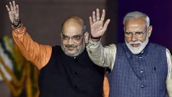 File photo of Prime Minister Narendra Modi with Union home minister Amit Shah.