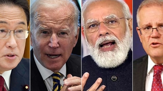 Leaders of Quad member countries: Japan PM Fumio Kishida, US President Joe Biden, Prime Minister Narendra Modi and Australian PM Scott Morrison.