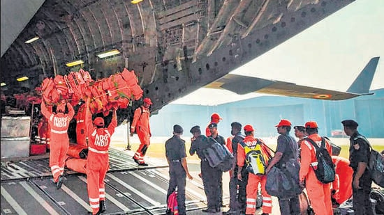 Ministry of home affairs, in its official statement about two days ago, had informed that one National Disaster Response Force (NDRF) team has been deployed in Port Blair and that additional teams are ready and will be airlifted if required. (PTI)