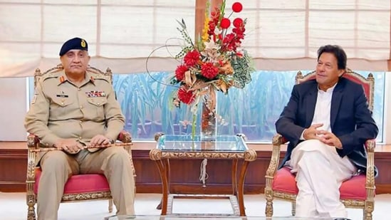 Pakistan Army Chief Gen Qanar Jawed Bawa and DG ISI Lt Gen Nadeem Anjum met PM Imran Khan on March 19.