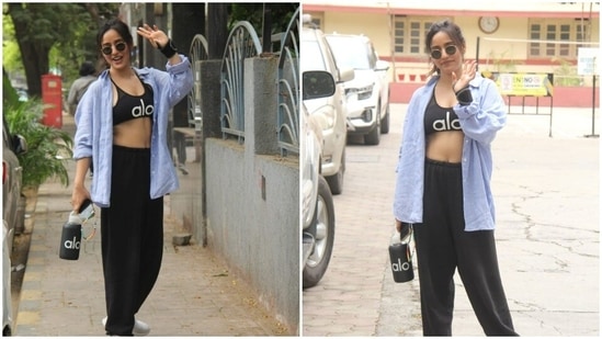 Neha Sharma loves her workout routine – we are already aware of that. The actor is often spotted in her gym working out in animal mode. Be it high intensity workouts or kickboxing, Neha takes on her fitness routine with fresh enthusiasm on a daily basis. On Sunday, the actor was spotted by paparazzi in front of her gym in Bandra.(HT Photos/Varinder Chawla)