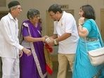 Members of the Parsi community greet each other on the occasion of the Navroz festival at Hyderabad: (File Photo/HT) Members of the Parsi community greet each other on the occasion of the Navroz festival at Hyderabad: (File Photo/HT)
