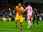 Barcelona's Pierre-Emerick Aubameyang celebrates (AP) Barcelona's Pierre-Emerick Aubameyang celebrates (AP)