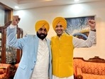 Punjab CM-designate with AAP Delhi MLA Raghav Chadha Punjab CM-designate with AAP Delhi MLA Raghav Chadha