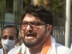 Kolkata: Former union minister and TMC candidate for Ballygunge Assembly constituency Babul Supriyo, during door-to-door election campaign in Kolkata, Sunday, March. 20, 2022. (PTI) (PTI) Kolkata: Former union minister and TMC candidate for Ballygunge Assembly constituency Babul Supriyo, during door-to-door election campaign in Kolkata, Sunday, March. 20, 2022. (PTI) (PTI)