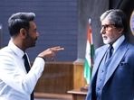 Ajay Devgn and Amitabh Bachchan in Runway 34. Ajay Devgn and Amitabh Bachchan in Runway 34.