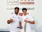 KC Ganapathy (right) and Varun Thakkar after winning the 49er gold medal at the 2022 Asian Sailing Championships in Abu Dhabi. KC Ganapathy (right) and Varun Thakkar after winning the 49er gold medal at the 2022 Asian Sailing Championships in Abu Dhabi.