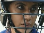 Taapsee Pannu (right) as Mithali Raj in Shabaash Mithu teaser. Taapsee Pannu (right) as Mithali Raj in Shabaash Mithu teaser.
