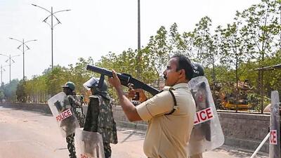 Four cases were registered and 12 people, who were involved in stone pelting, were arrested, police said. (PTI) Four cases were registered and 12 people, who were involved in stone pelting, were arrested, police said. (PTI)