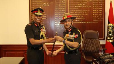 Lt Gen Pratik Sharma took over as the GOC of Kharga Corps. (HT Photo)