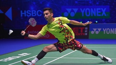 India's Lakshya Sen in action against Denmark's Viktor Axelsen (AP) India's Lakshya Sen in action against Denmark's Viktor Axelsen (AP)