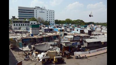 The Pune Slum Rehabilitation Authority (SRA) which had initiated a survey of the Patil Estate slums at Shivajinagar in October 2021, is still waiting for the state government approval on the new development policy to implement the redevelopment project. (HT FILE PHOTO) The Pune Slum Rehabilitation Authority (SRA) which had initiated a survey of the Patil Estate slums at Shivajinagar in October 2021, is still waiting for the state government approval on the new development policy to implement the redevelopment project. (HT FILE PHOTO)