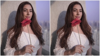 Disha chose minimal accessories to style the midi-length dress, including stone adorned dainty earrings. Side parted open tresses with curled ends, mauve lip shade, glowing skin, blushed cheeks and mascara on the lashes rounded off the glam picks. (Instagram/@dishaparmar) Disha chose minimal accessories to style the midi-length dress, including stone adorned dainty earrings. Side parted open tresses with curled ends, mauve lip shade, glowing skin, blushed cheeks and mascara on the lashes rounded off the glam picks. (Instagram/@dishaparmar)