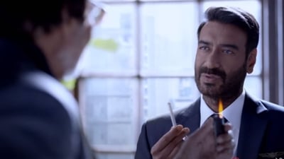 Ajay Devgn in a still from Runway 34 trailer. Ajay Devgn in a still from Runway 34 trailer. 