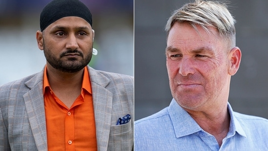 Harbhajan Singh and the late great Shane Warne. (Getty Images)