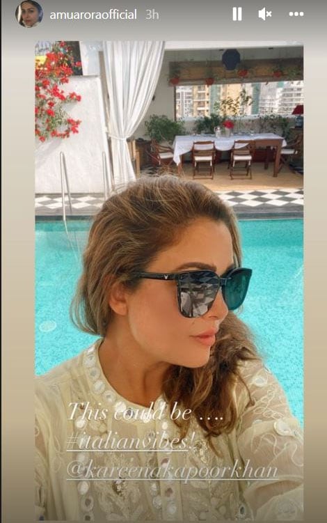 Amrita Arora shared a picture of Kareena Kapoor's house on Instagram Stories.&nbsp;