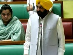 Punjab CM Bhagwant Mann in state assembly (ANI)