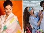 Television actor Rubina Dilaik often shares pictures and videos with millions of her fans on Instagram, updating them about her life. From photoshoots to travel diaries to adorable moments with her husband Abhinav Shukla, the star does it all. Her latest post on Instagram shows her in a printed sheer saree and cropped shirt blouse, striking elegant poses for the camera. Scroll ahead to see all the photos.(Instagram/@rubinadilaik)