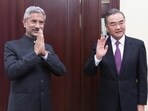 External affairs minister S Jaishankar and Chinese foreign minister Wang Yi have met in Moscow in September 2020 and Dushanbe in September 2021 after the PLA belligerence in East Ladakh.(AP file photo)