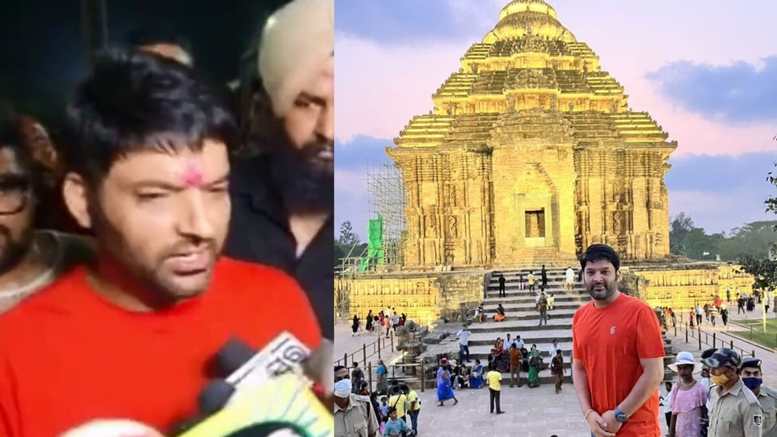 Kapil visits Konark Sun Temple, gets mobbed at Jagannatha Temple in Odisha