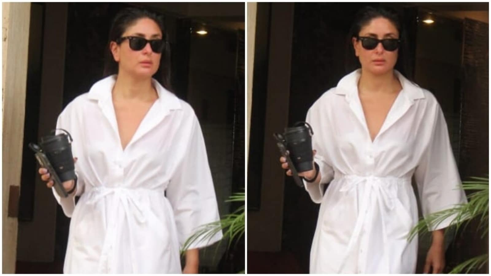 Kareena Kapoor welcomes summer in style with breezy white cotton shirt dress: Check out pics inside
