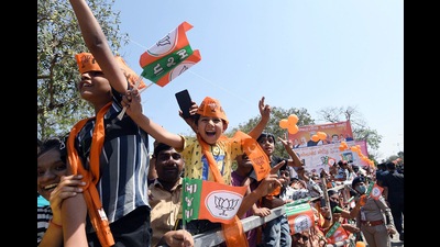In the Goa assembly elections, the BJP emerged as the single largest party, winning 20 out of 40 seats. (ANI) In the Goa assembly elections, the BJP emerged as the single largest party, winning 20 out of 40 seats. (ANI)