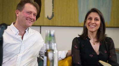 Nazanin Zaghari-Ratcliffe and her husband Richard Ratcliffe. (AFP)