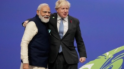 Prime Minister Narendra Modi with his British counterpart, Boris Johnson. (REUTERS file) Prime Minister Narendra Modi with his British counterpart, Boris Johnson. (REUTERS file)