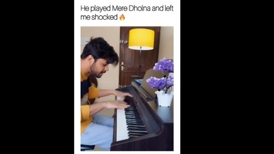 The man played the song from the film Bhool Bhulaiyaa on a piano.&nbsp; (stereoindia/Instagram )