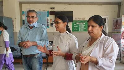 As part of Oral Health Week, doctors raising awareness on dental problems at Civil Hospital in Ludhiana.