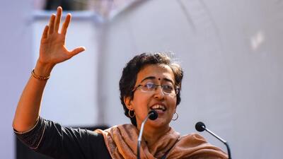 Senior AAP leader and Kalkaji MLA Atishi said the BJP, despite being the largest political party, is “running away” from an election as “small as the Delhi MCD polls”. (Amal KS/HT Photo) Senior AAP leader and Kalkaji MLA Atishi said the BJP, despite being the largest political party, is “running away” from an election as “small as the Delhi MCD polls”. (Amal KS/HT Photo)